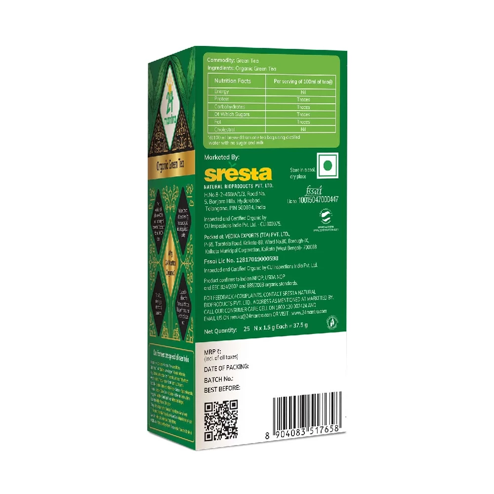 24 Mantra Organic Green Tea, 25 Bags-2.webp